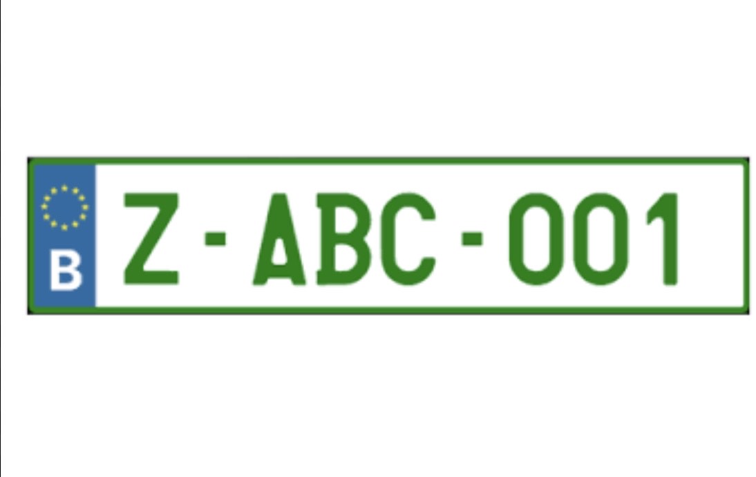 Plaque Z (plaque garage) Belgique